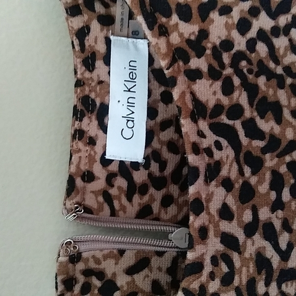 Calvin Klein Animal Print  Dress Sz 8 - Picture 4 of 11
